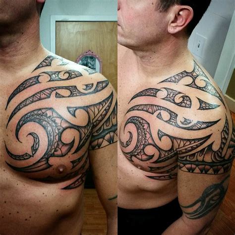 polynesian shoulder tattoo